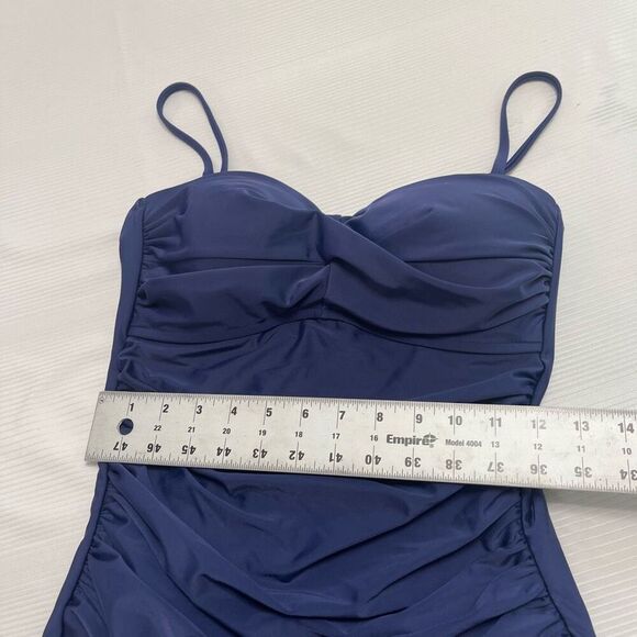 NWT Relleciga Navy Blue One Piece Swimsuit Bathing Suit Size Medium New - Picture 5 of 8